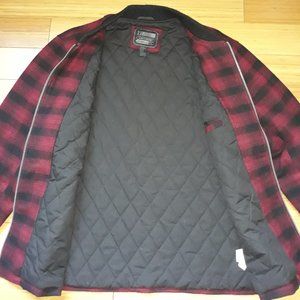 Forever 21 (21Men) Red/Black Plaid Wool Bomber